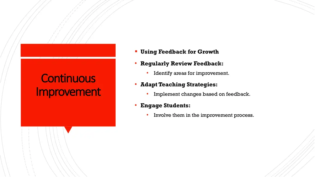 using feedback for growth