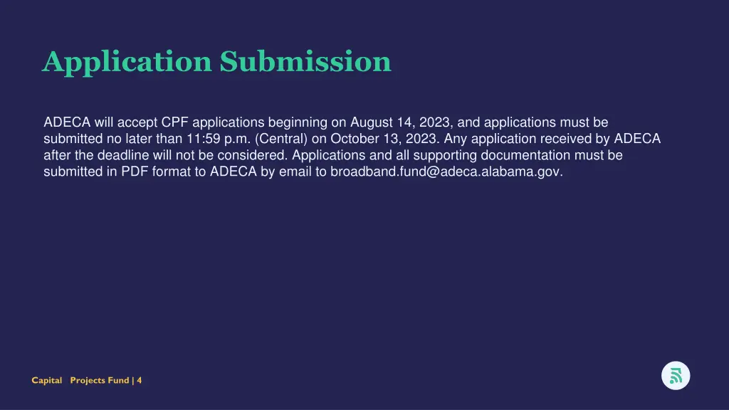 application submission