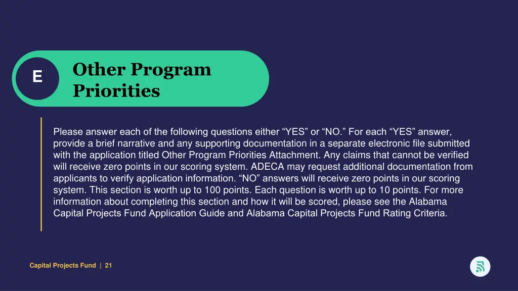 other program priorities