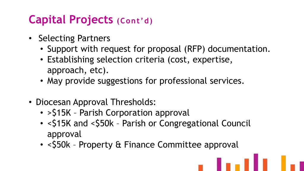 capital projects cont d