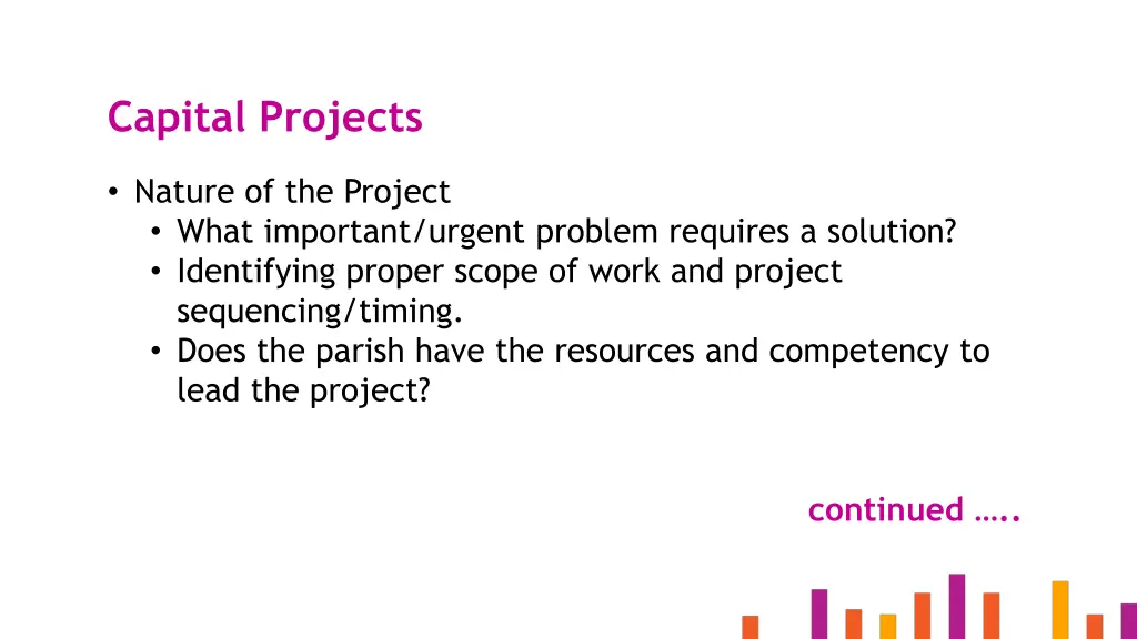 capital projects
