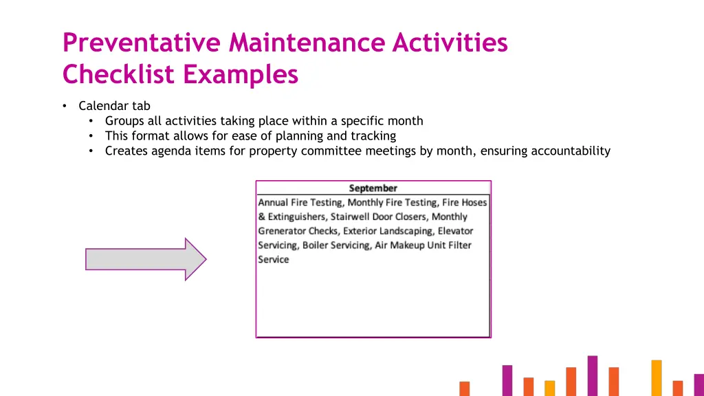 preventative maintenance activities checklist 1