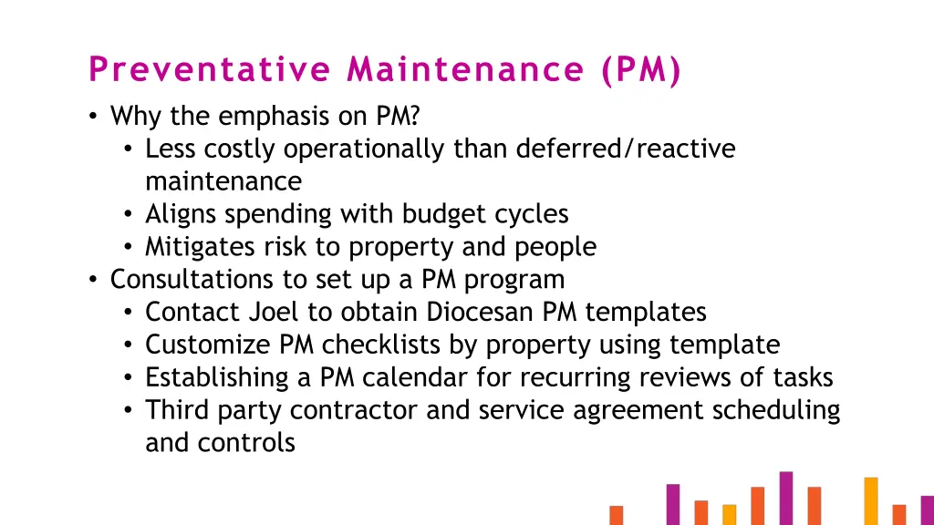 preventative maintenance pm why the emphasis
