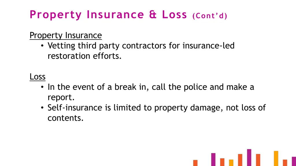 property insurance loss cont d