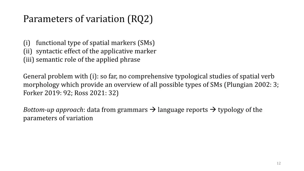 parameters of variation rq2