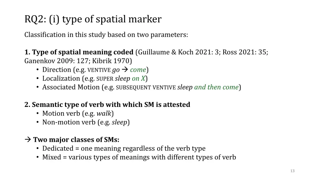 rq2 i type of spatial marker