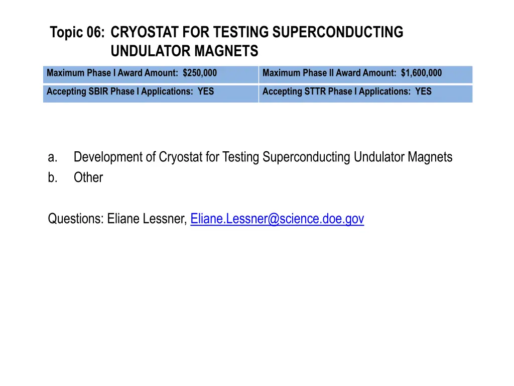 topic 06 cryostat for testing superconducting