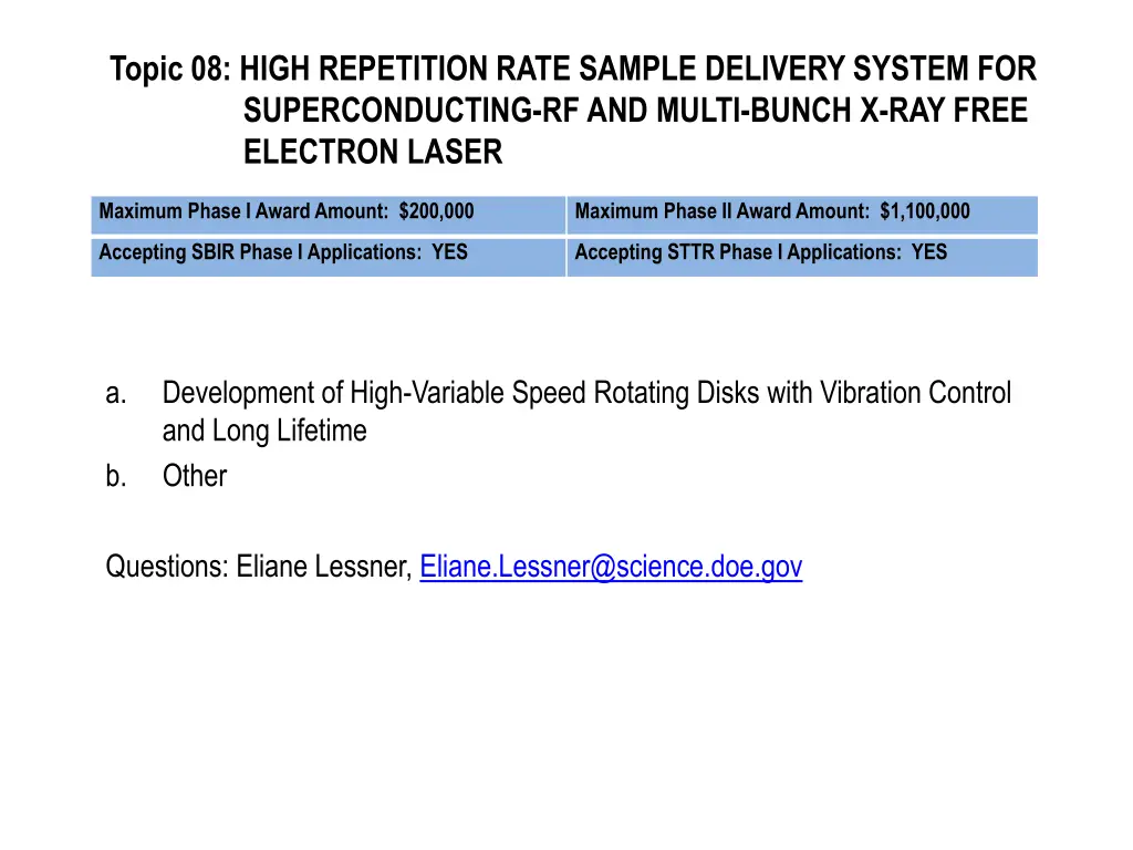 topic 08 high repetition rate sample delivery