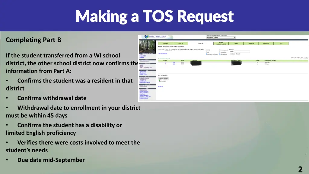 making a tos request making a tos request 1