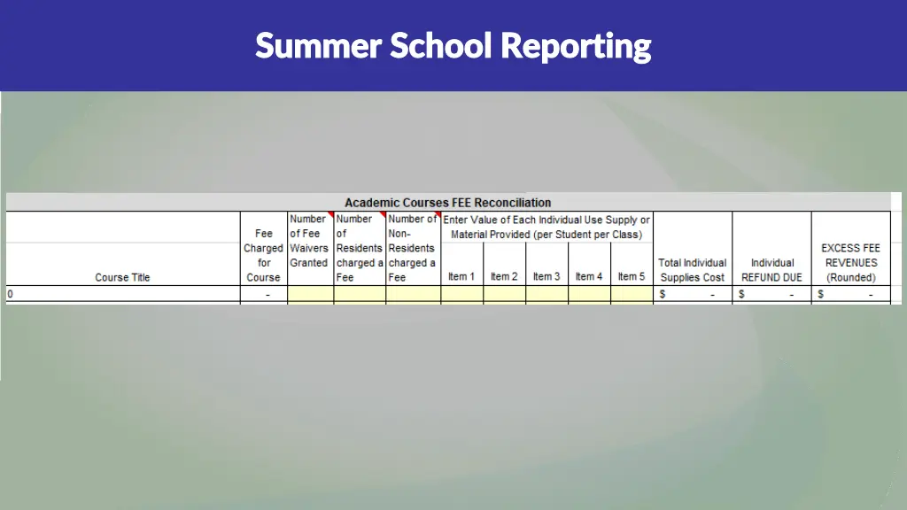 summer school reporting summer school reporting 2