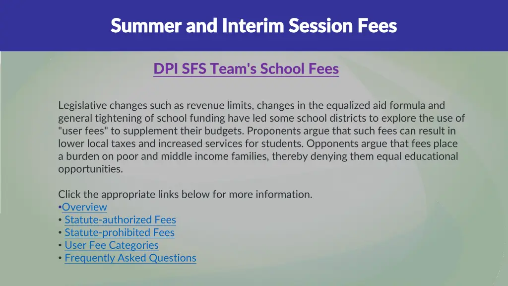 summer summer and interim session and interim
