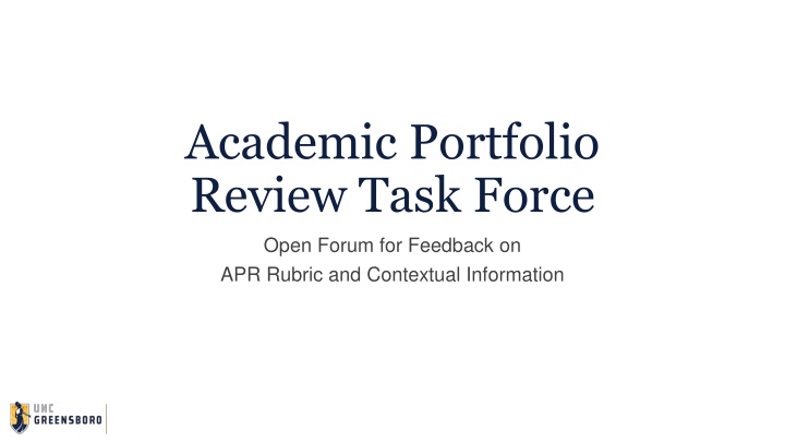 academic portfolio review task force