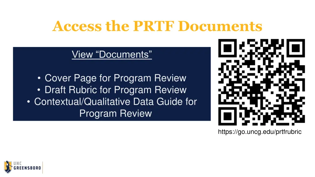 access the prtf documents
