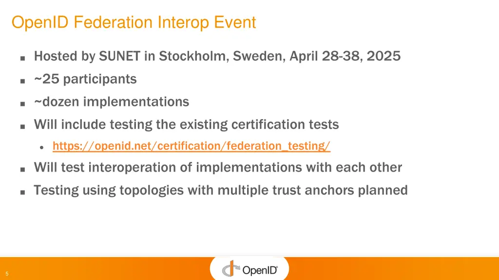 openid federation interop event