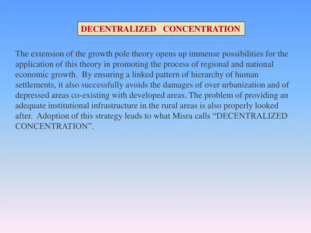 decentralized concentration