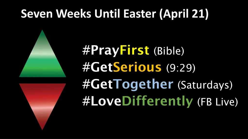 seven weeks until easter april 21
