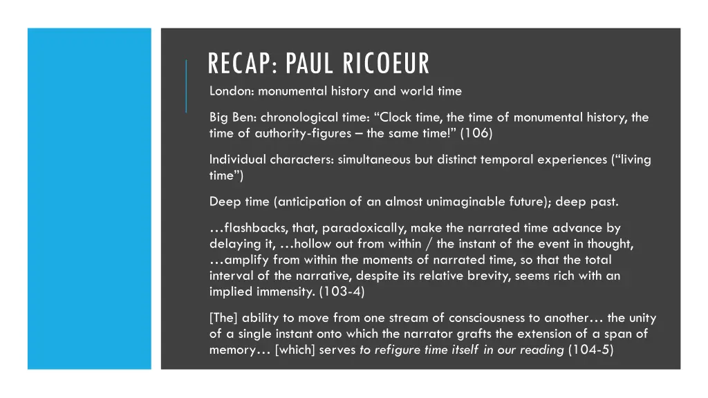 recap paul ricoeur london monumental history