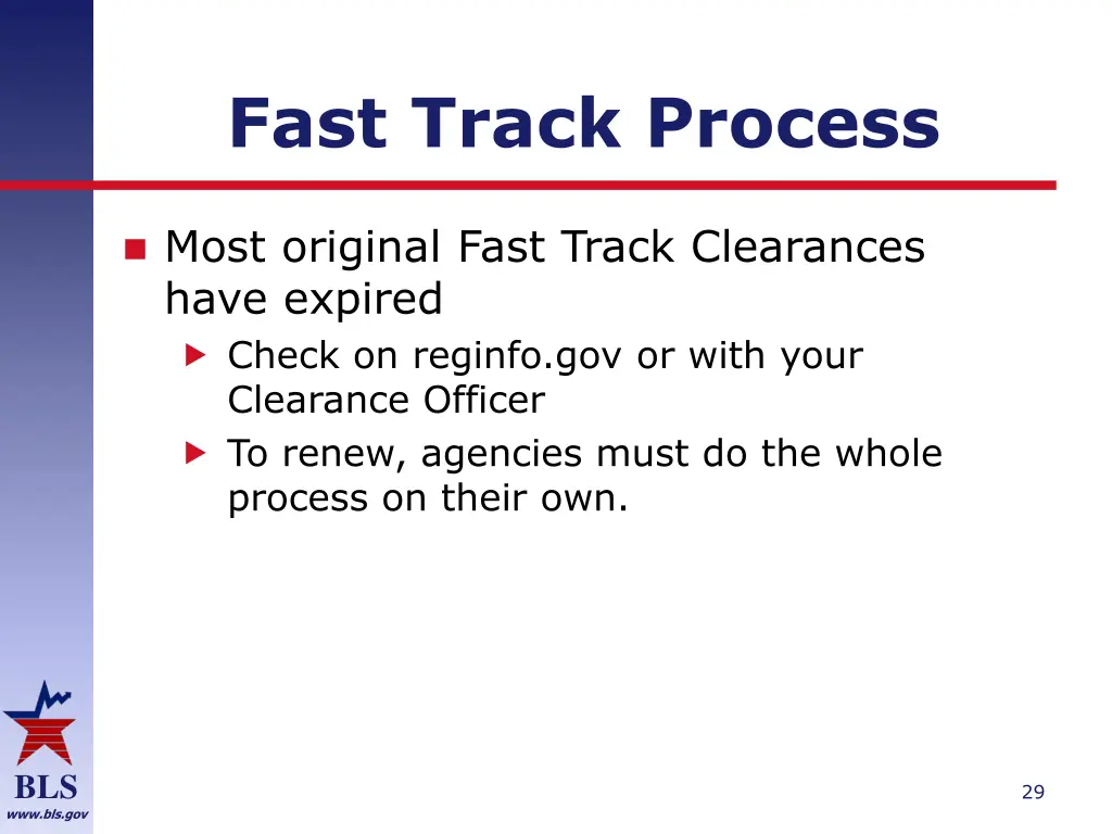 fast track process 5