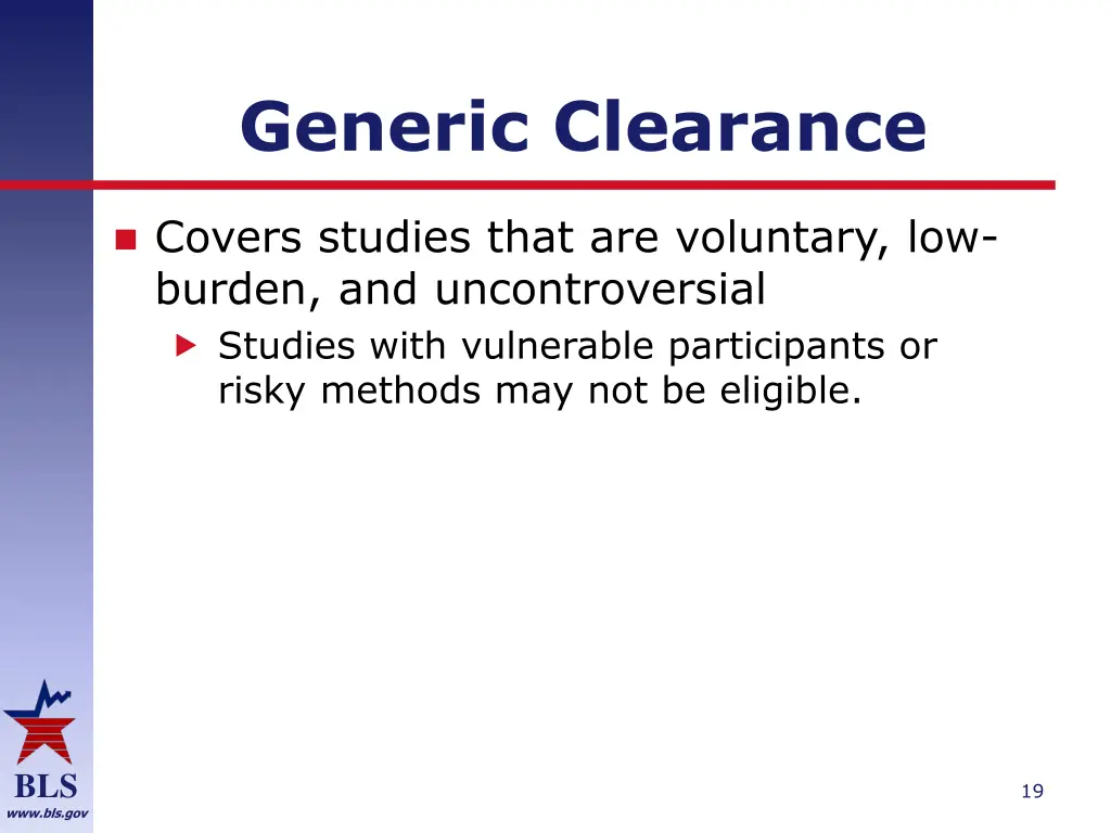 generic clearance