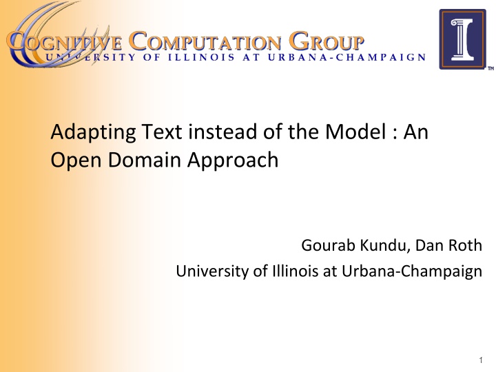 adapting text instead of the model an open domain