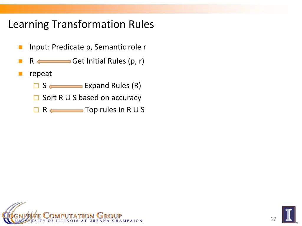 learning transformation rules