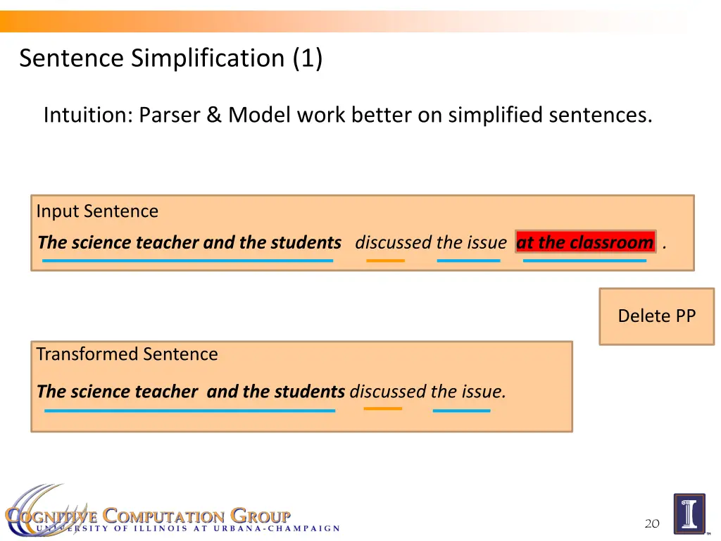 sentence simplification 1