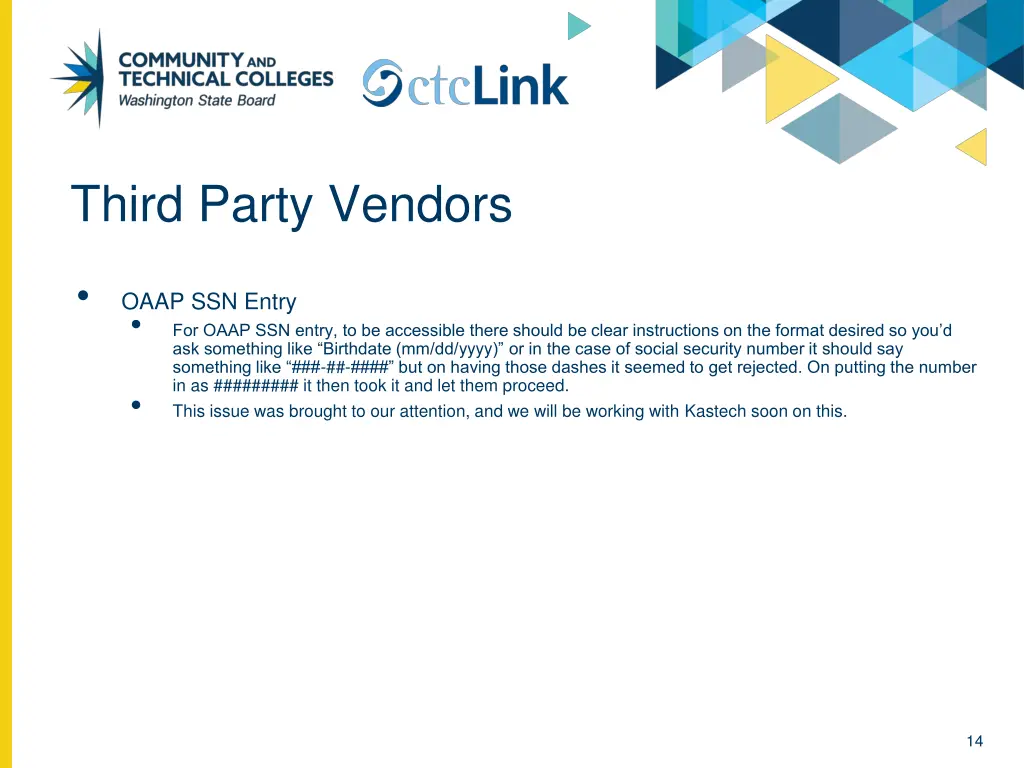 third party vendors