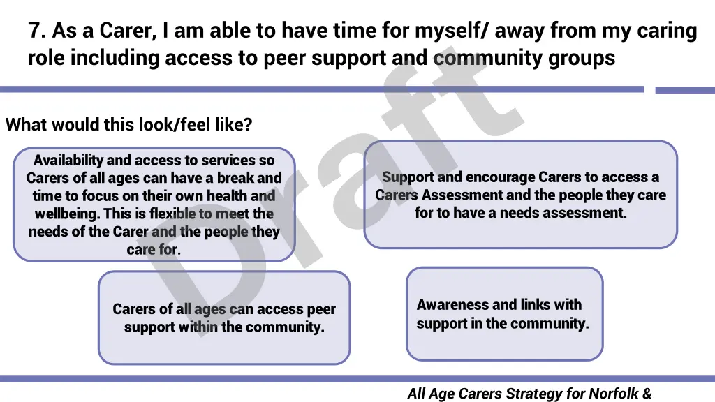 7 as a carer i am able to have time for myself