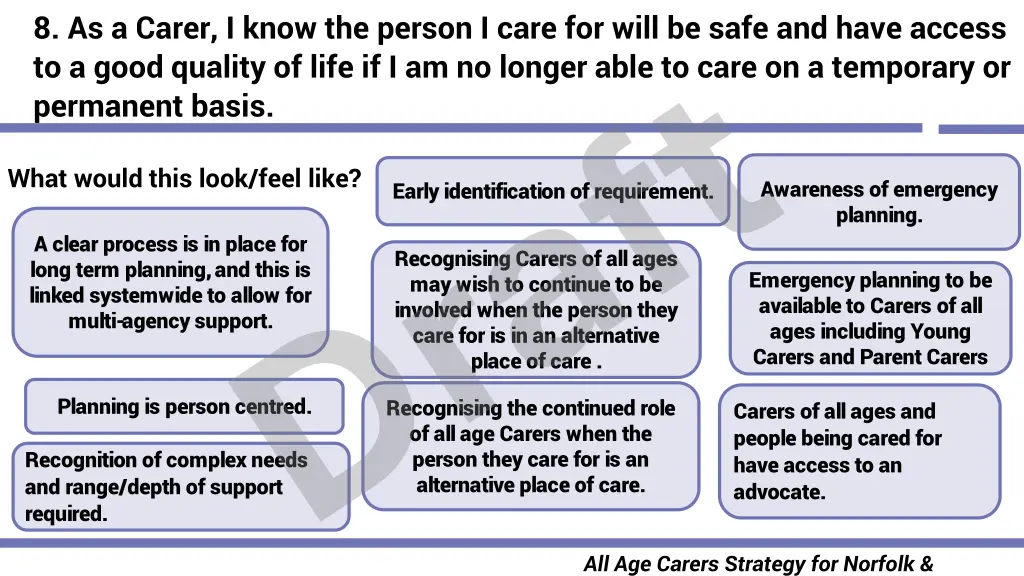 8 as a carer i know the person i care for will