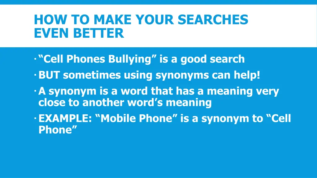 how to make your searches even better