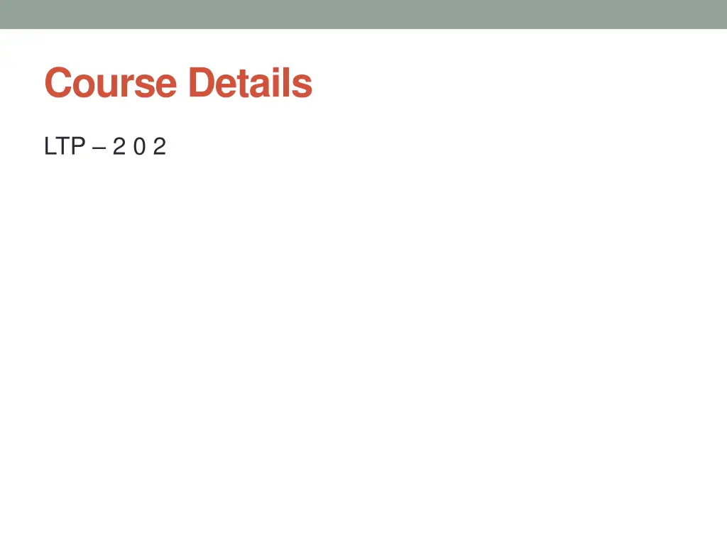 course details