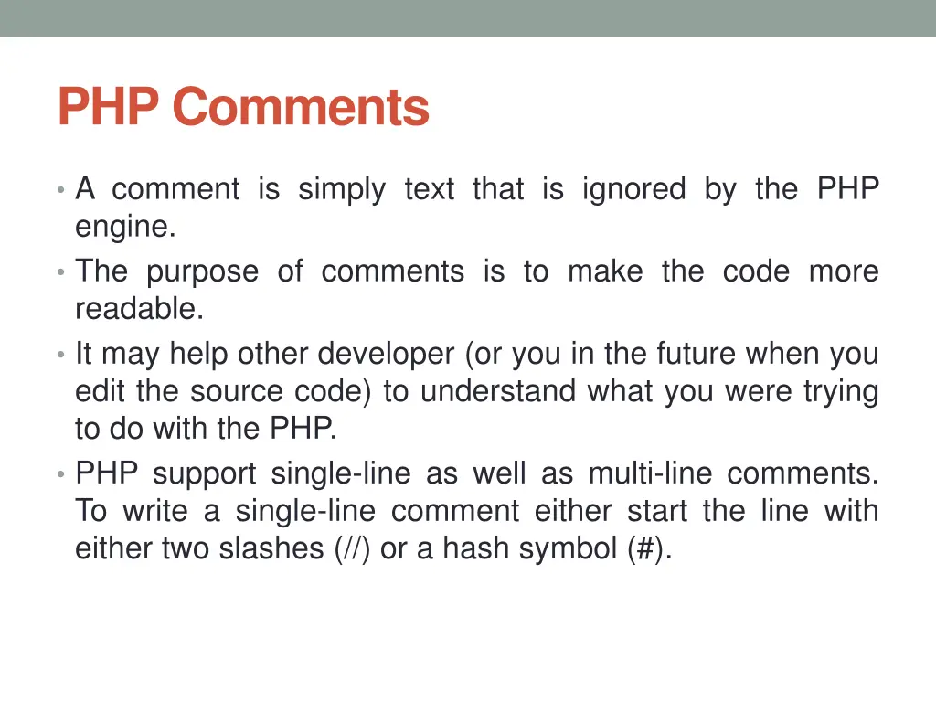 php comments