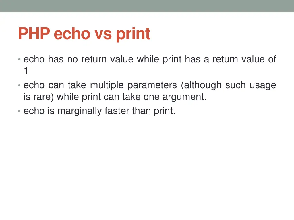 php echo vs print