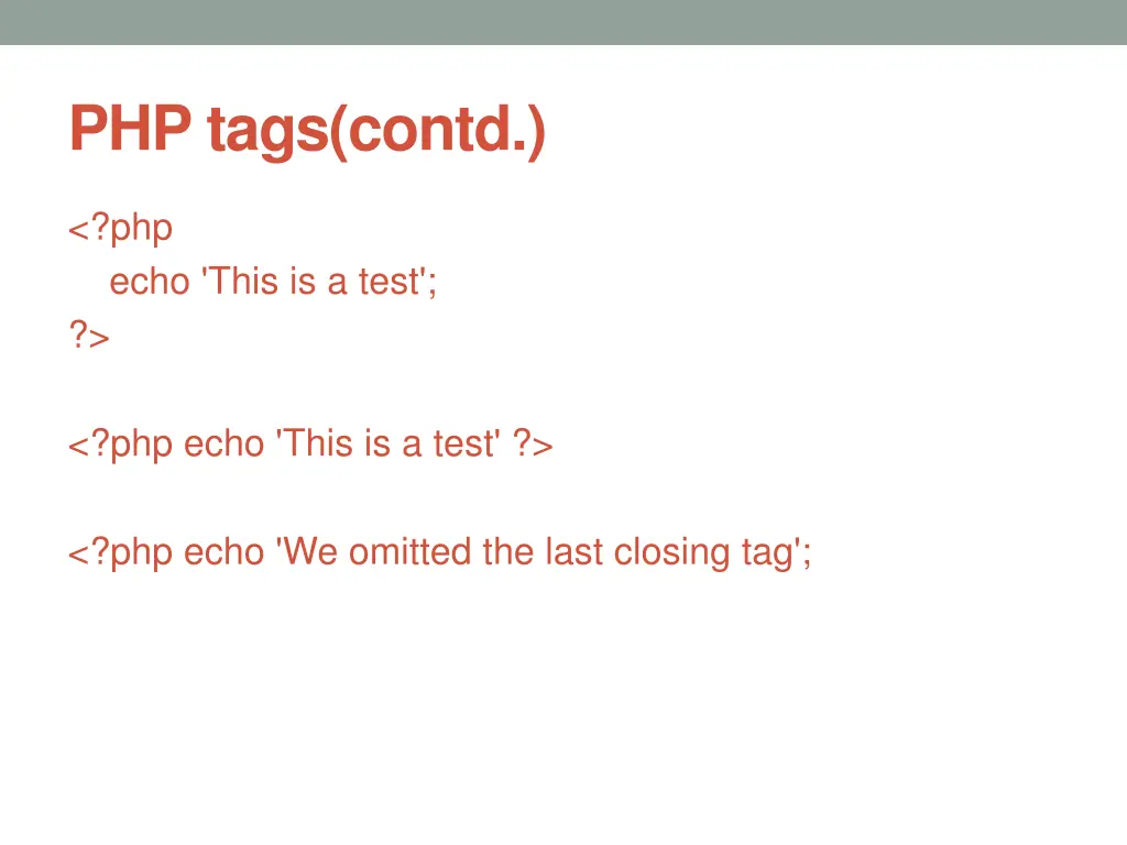 php tags contd 2