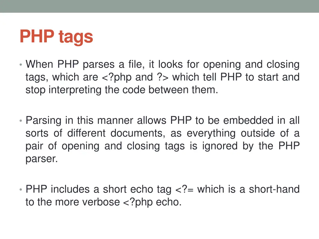 php tags