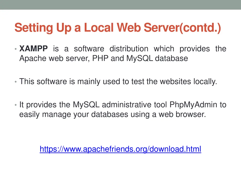 setting up a local web server contd 1