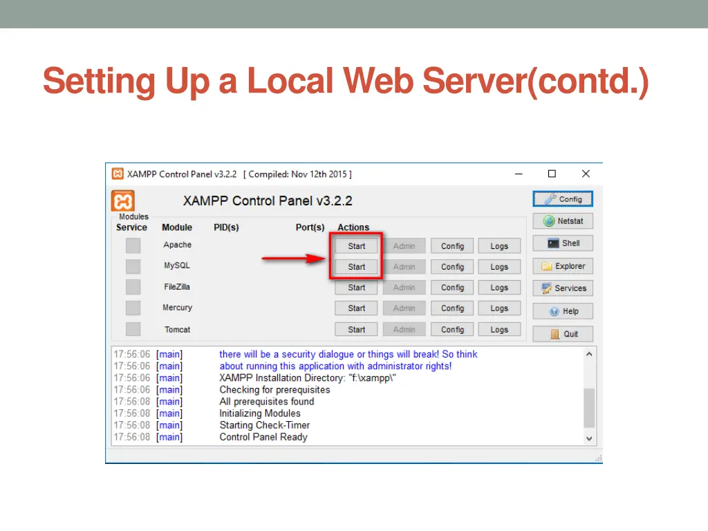 setting up a local web server contd 11