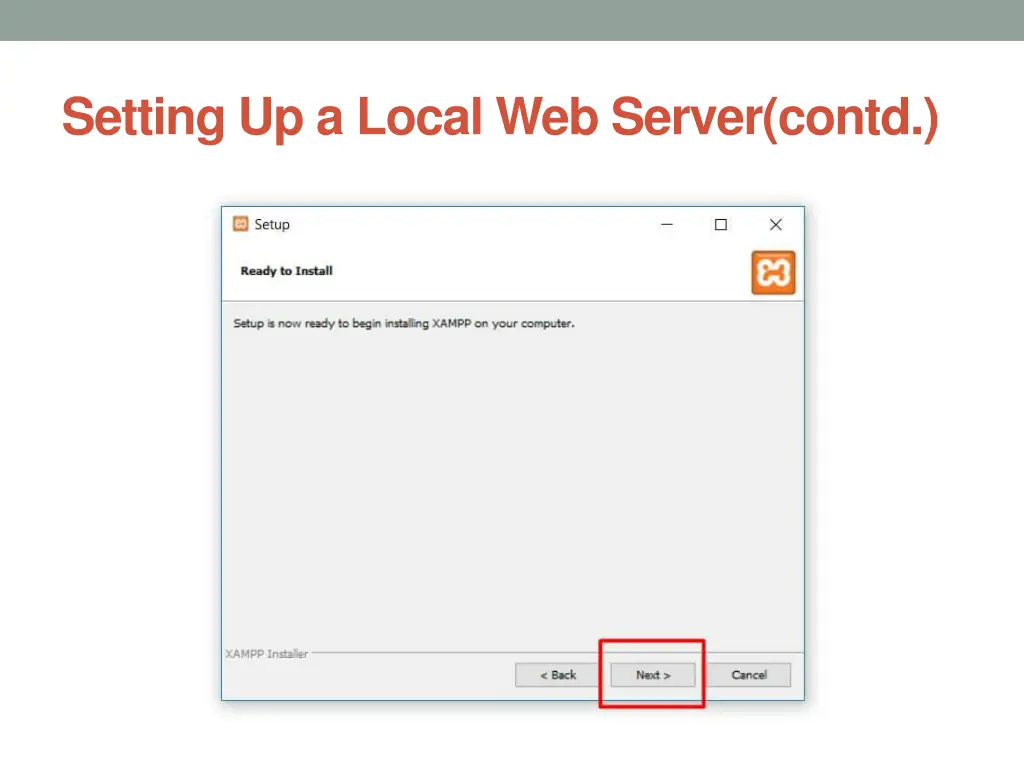 setting up a local web server contd 8