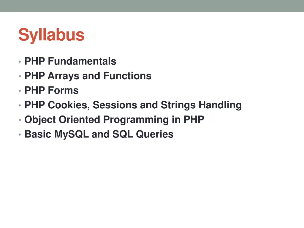 syllabus