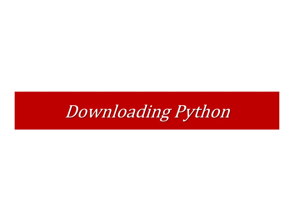 downloading python