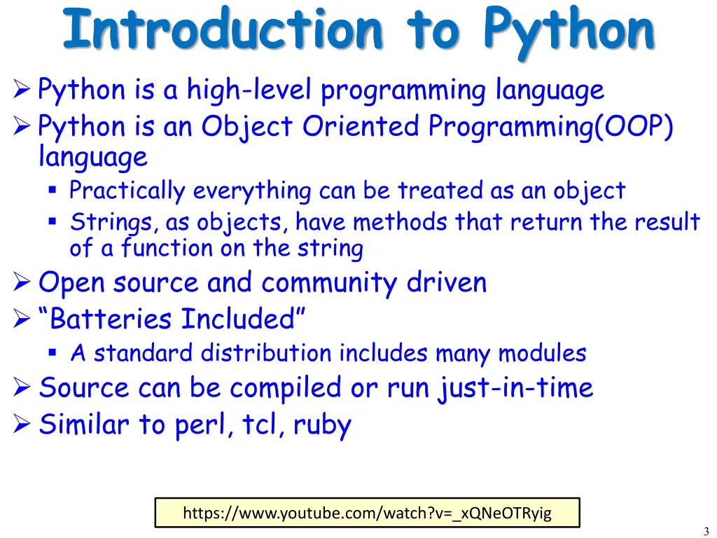 introduction to python