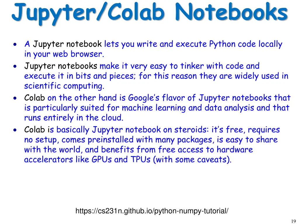 jupyter colab notebooks