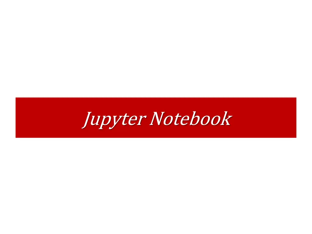 jupyter notebook