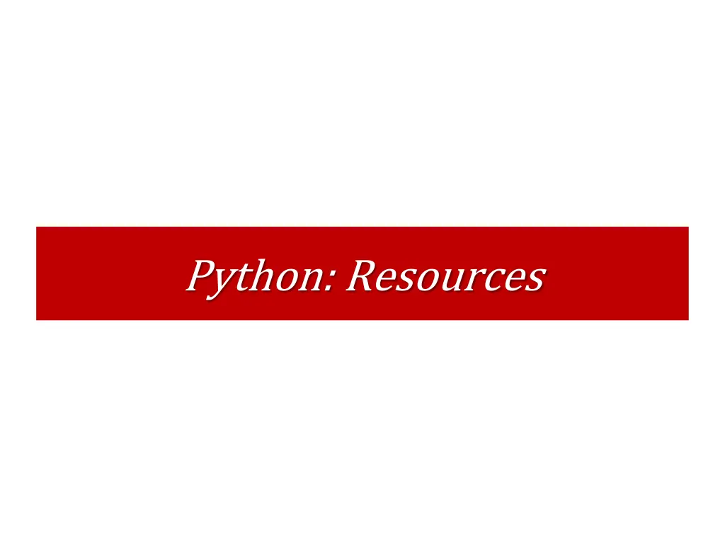 python resources