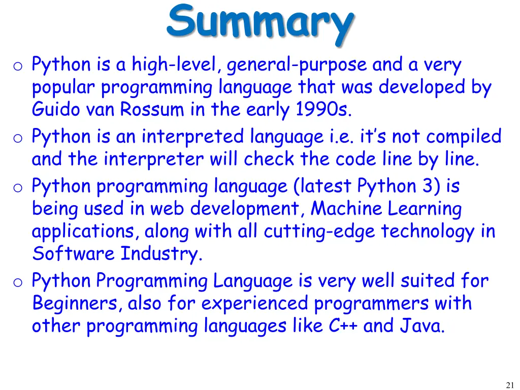 summary 1