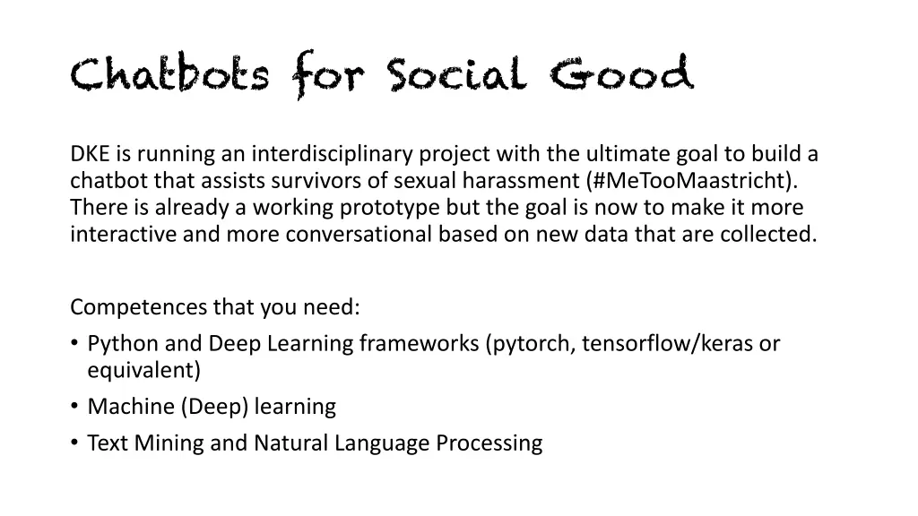 chatbots for social good