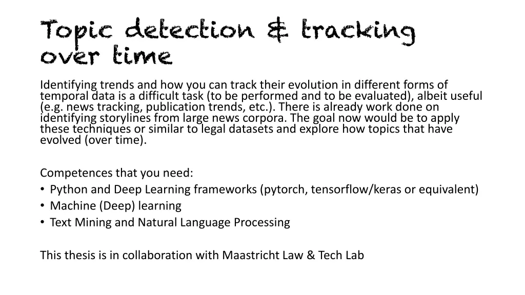 topic detection tracking over time