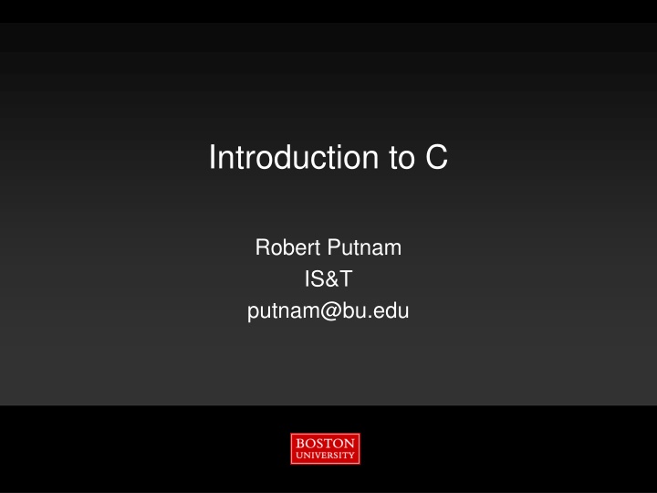 introduction to c
