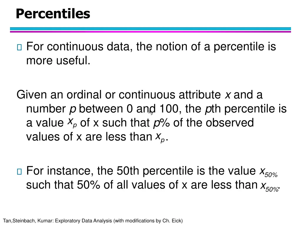 percentiles