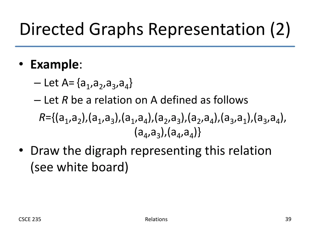 directed graphs representation 2